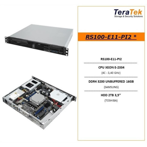 OFFERTA SPECIALE: RS100-E11-PI2 + CPU XEON E-2334 + RAM DDR4 + HDD 2TB
